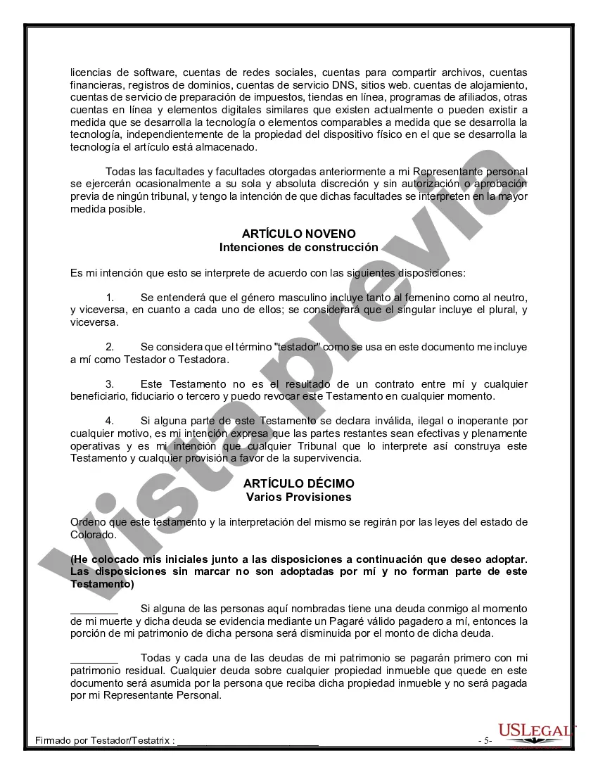 Preview Testamentos mutuos que contienen última voluntad y testamentos para personas solteras que viven juntas sin hijos