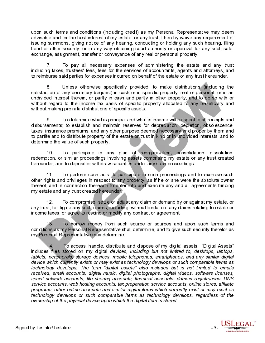 Preview Mutual Wills containing Last Will and Testaments for Man and Woman living together not Married with No Children