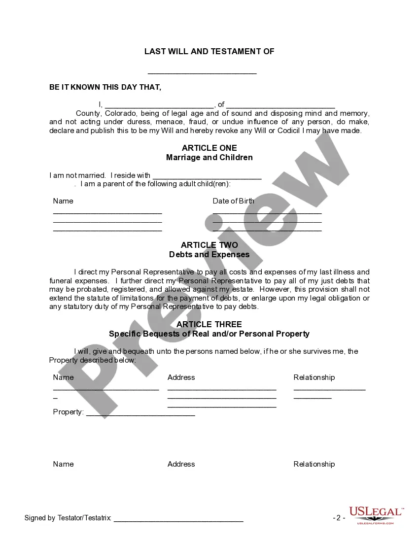 Preview Mutual Wills Package of Last Wills and Testaments for Man and Woman living together not Married with Adult Children
