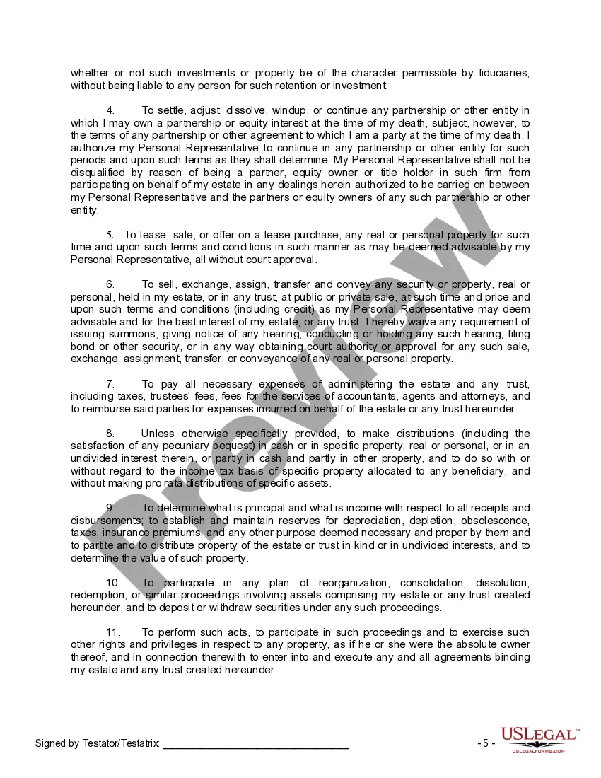 Preview Mutual Wills Package of Last Wills and Testaments for Man and Woman living together not Married with Adult Children