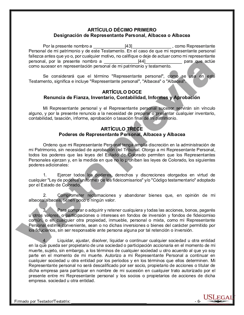 Preview Testamentos Mutuos o Últimas Voluntades y Testamentos para Personas Solteras que conviven con Hijos Menores
