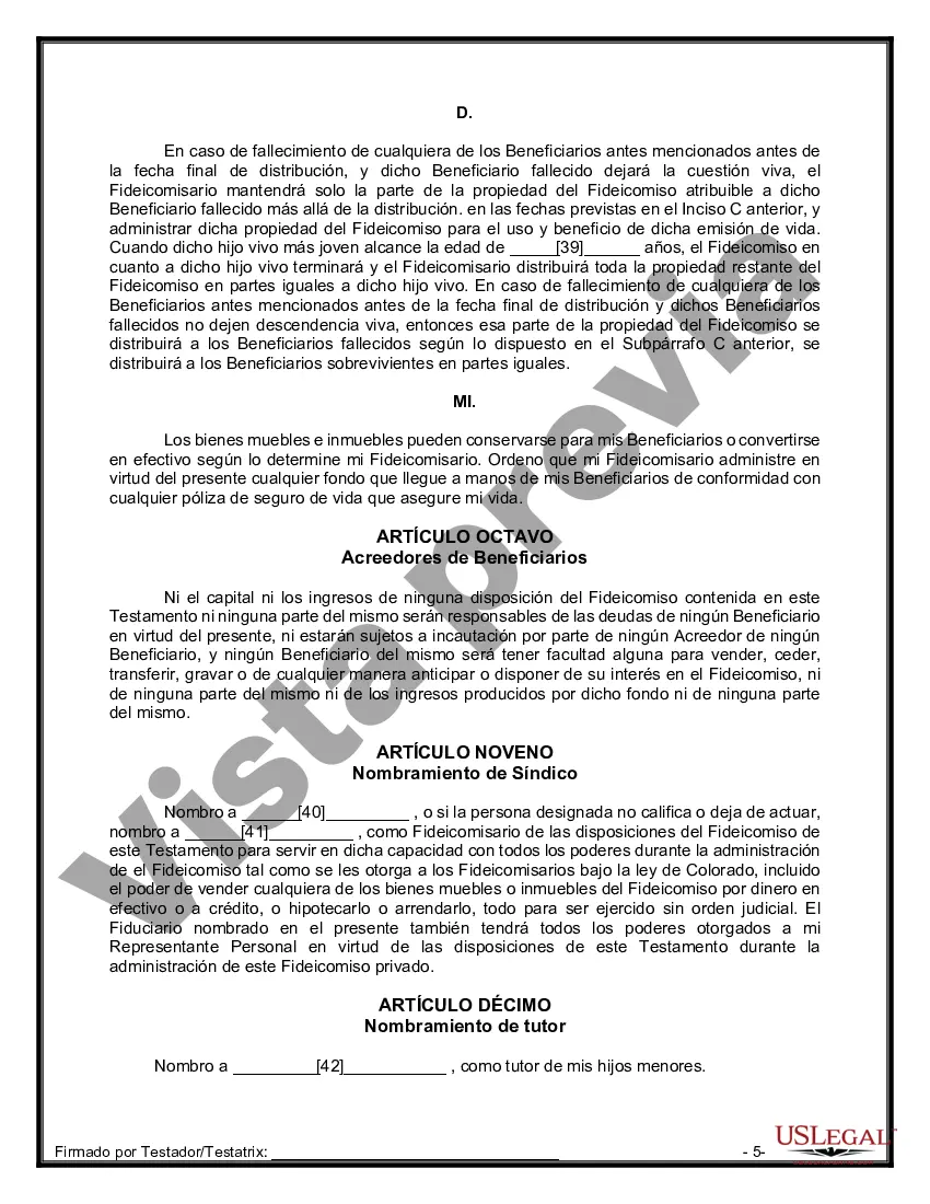 Preview Testamentos Mutuos o Últimas Voluntades y Testamentos para Personas Solteras que conviven con Hijos Menores