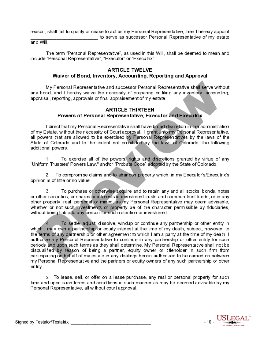 Preview Mutual Wills or Last Will and Testaments for Man and Woman living together, not Married with Minor Children