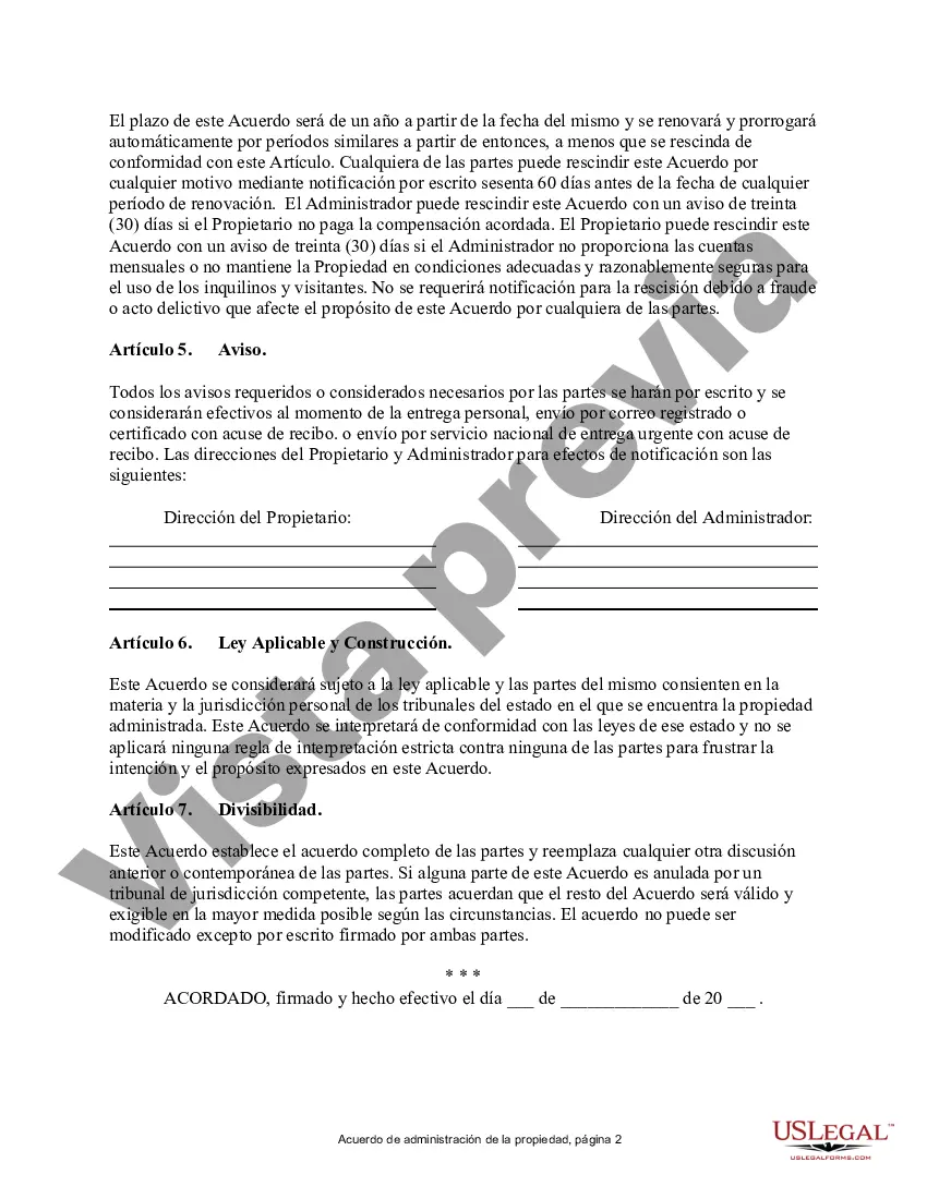 Preview Acuerdo de administrador de la propiedad