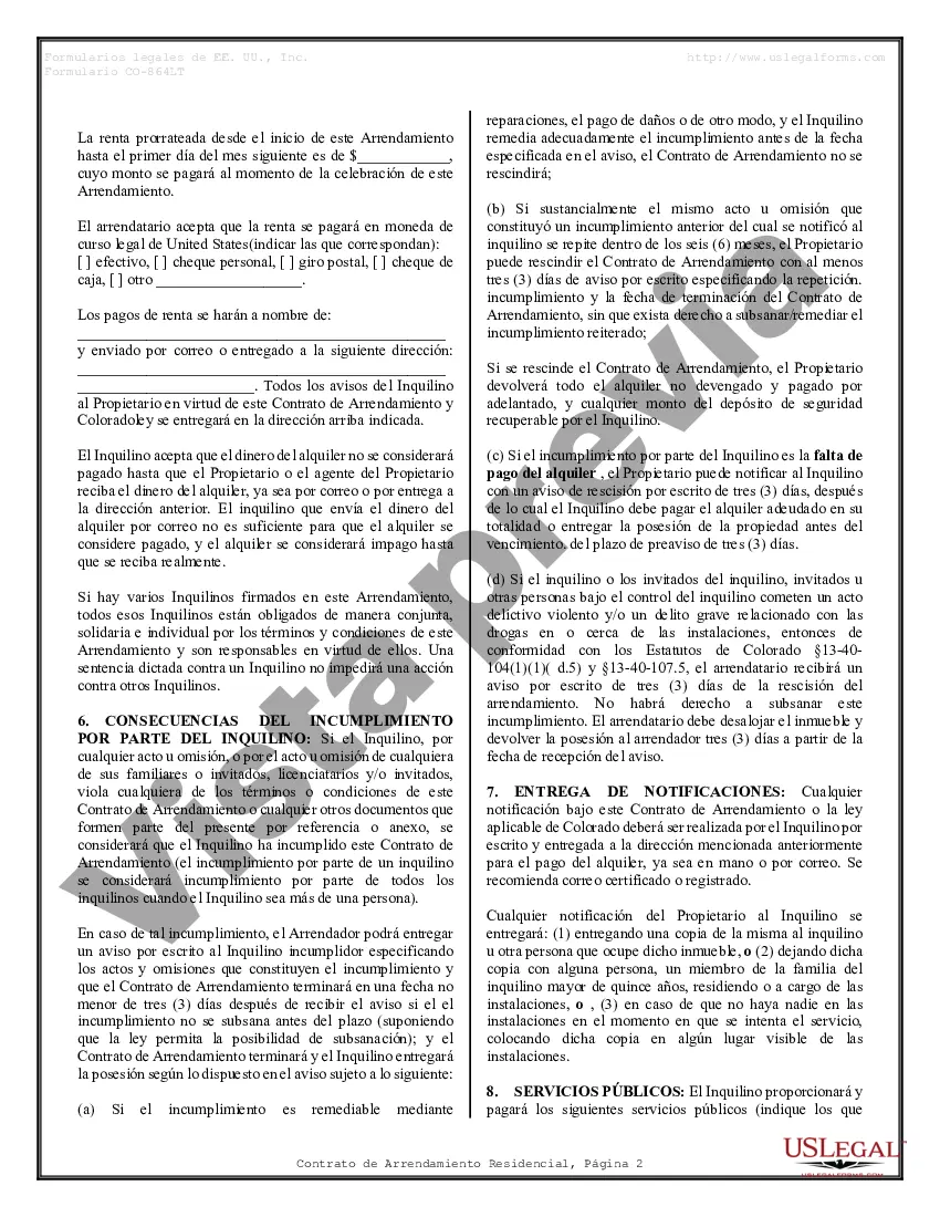 Preview Contrato de arrendamiento de alquiler residencial