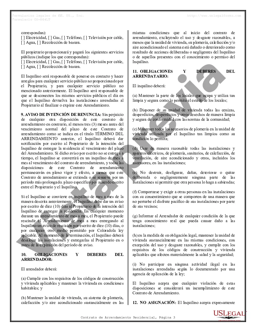 Preview Contrato de arrendamiento de alquiler residencial