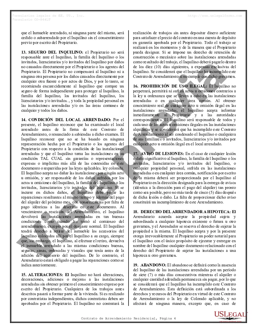 Preview Contrato de arrendamiento de alquiler residencial