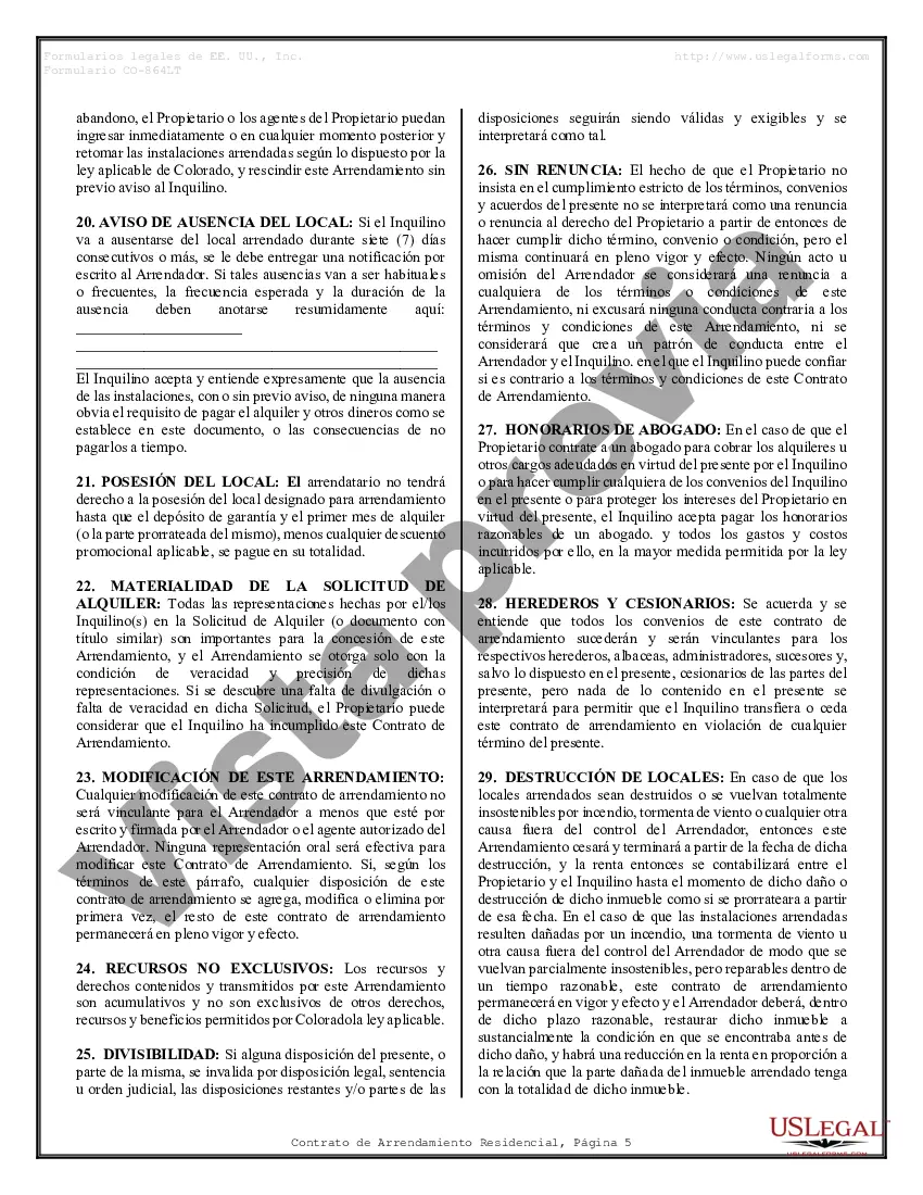 Preview Contrato de arrendamiento de alquiler residencial