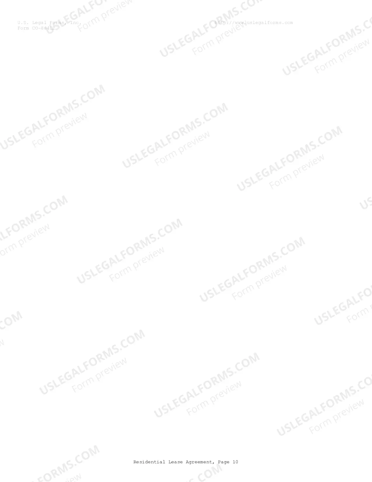 Preview Residential Rental Lease Agreement