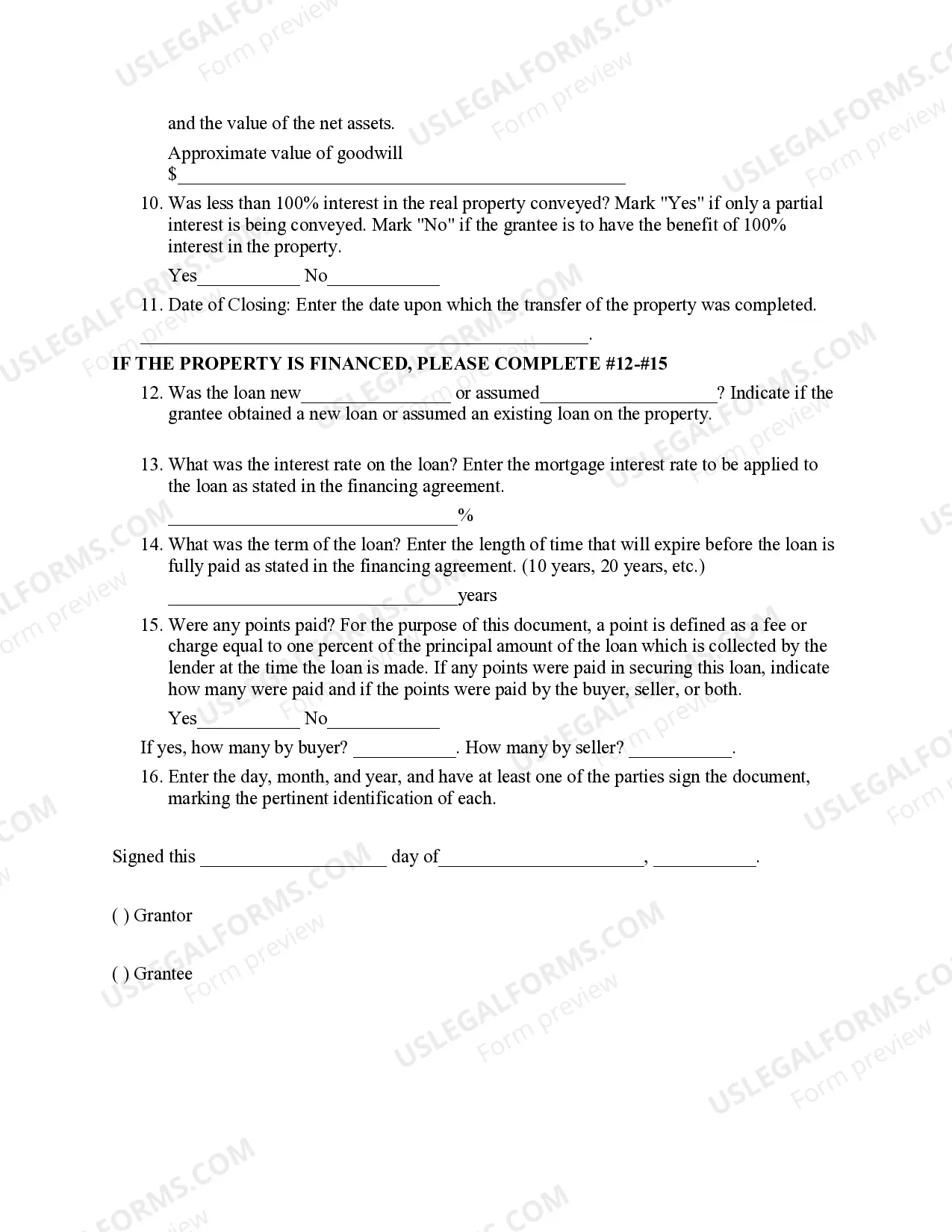 Preview Colorado Real Property Transfer Declaration