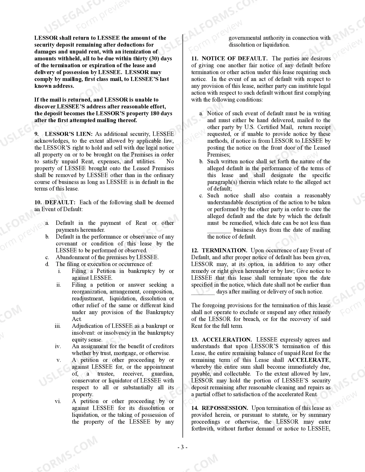 Preview Commercial Building or Space Lease