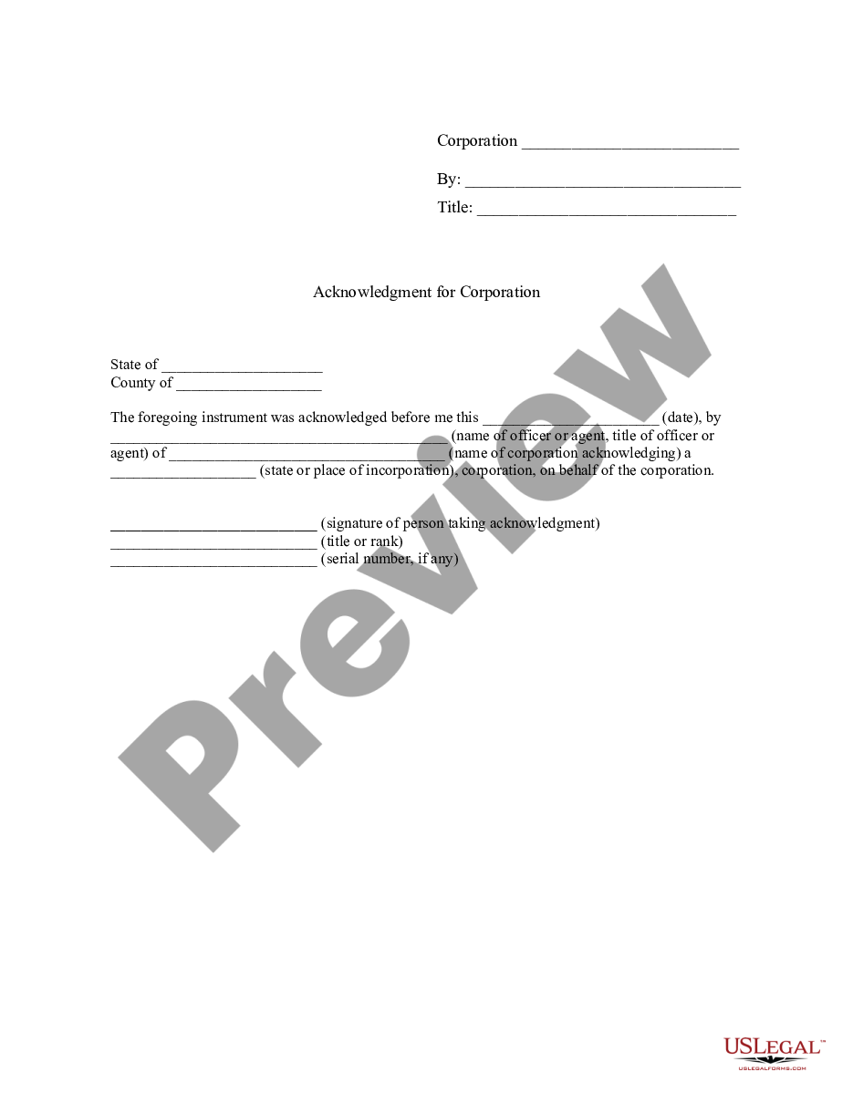 page 1 Bill of Sale with Warranty for Corporate Seller preview