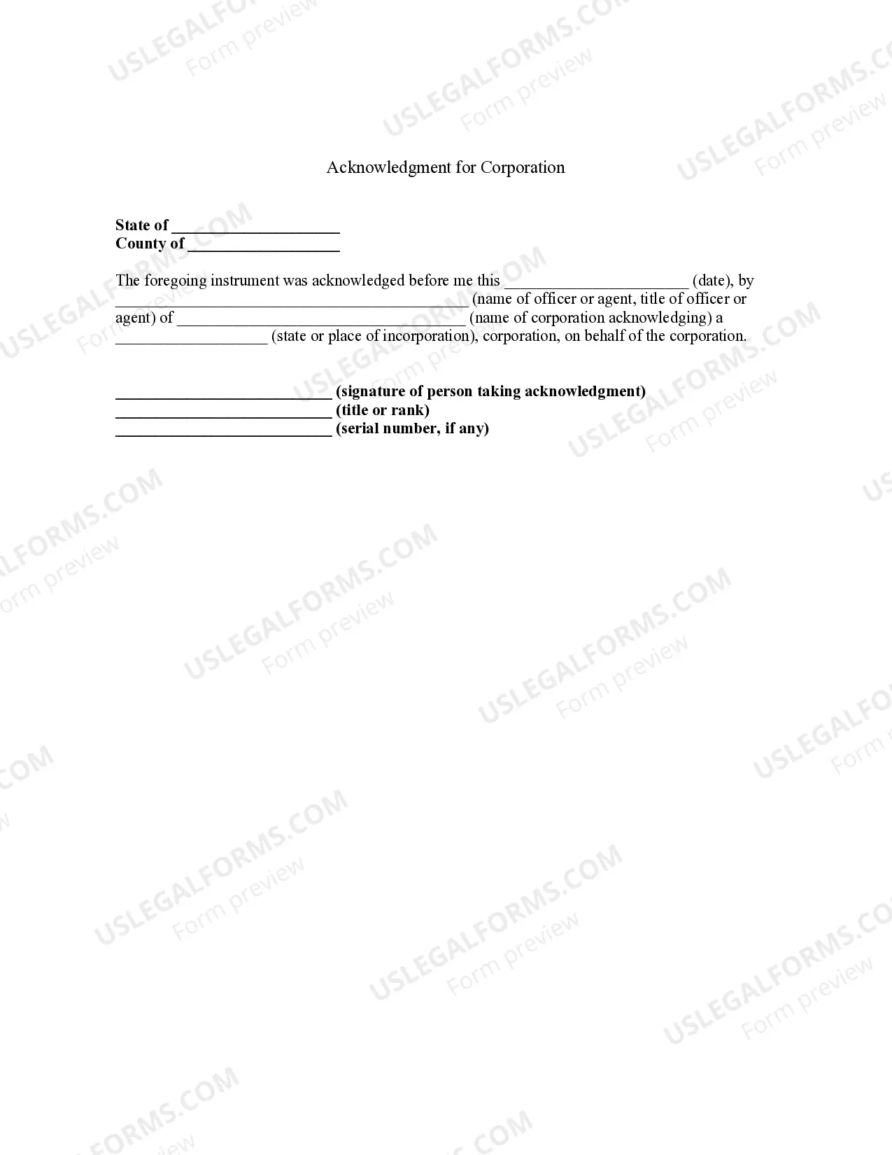 Preview Bill of Sale without Warranty by Corporate Seller