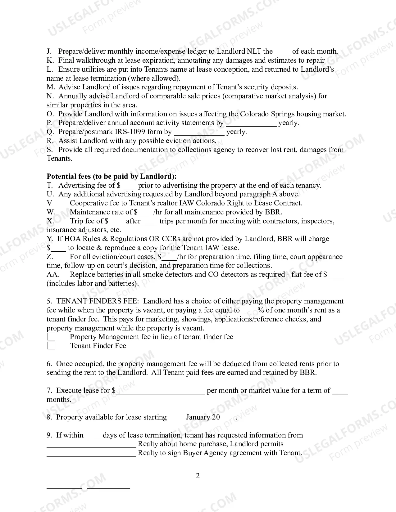 Preview Property Management Contract