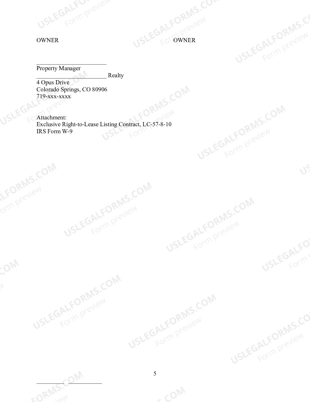 Preview Property Management Contract