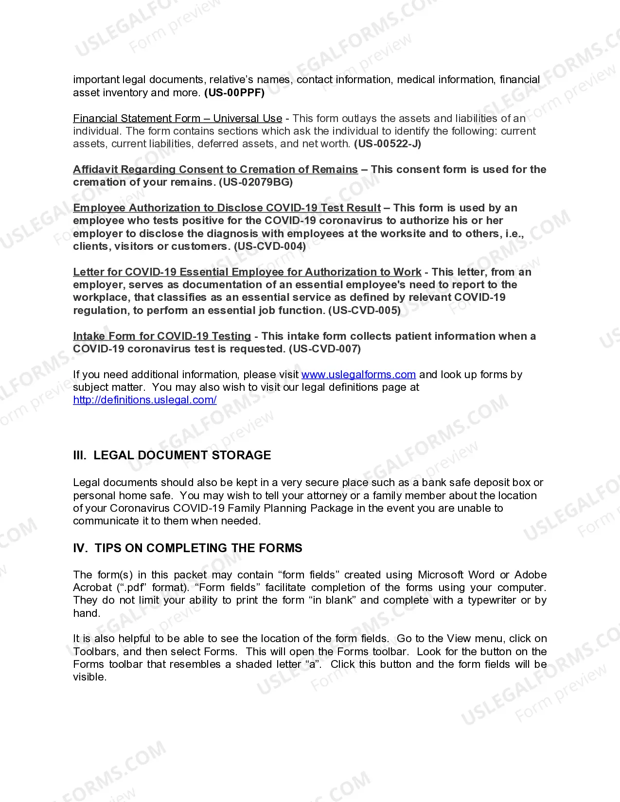 Preview Coronavirus COVID-19 Family Planning Package