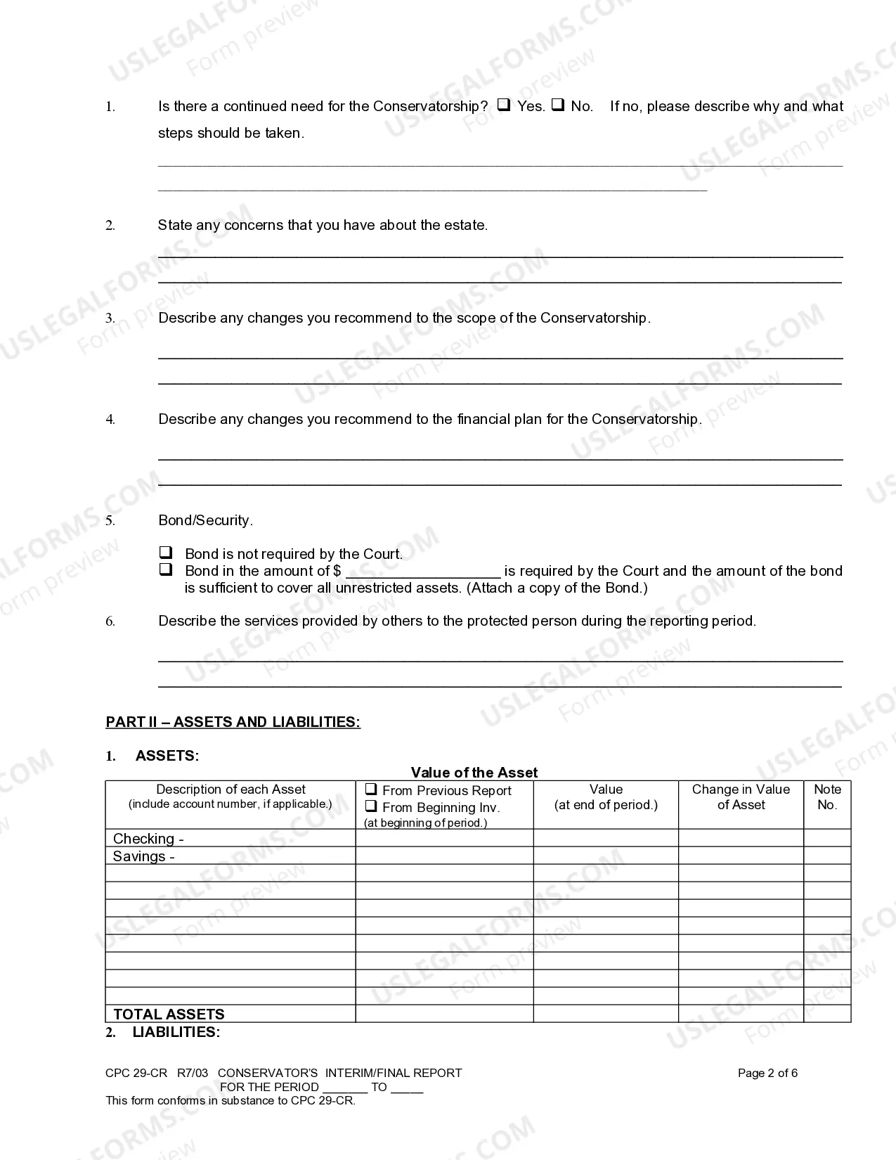 Preview Conservator's Interim - Final report