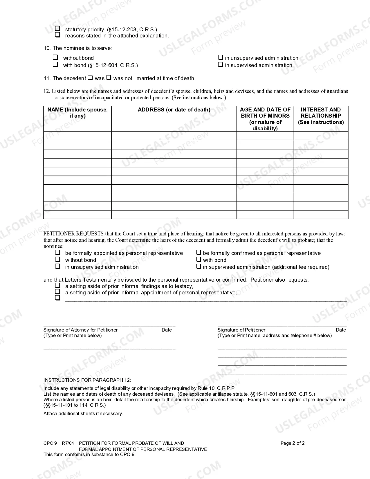 Preview Petition for Formal Probate of Will and Formal Appointment of Personal Representative