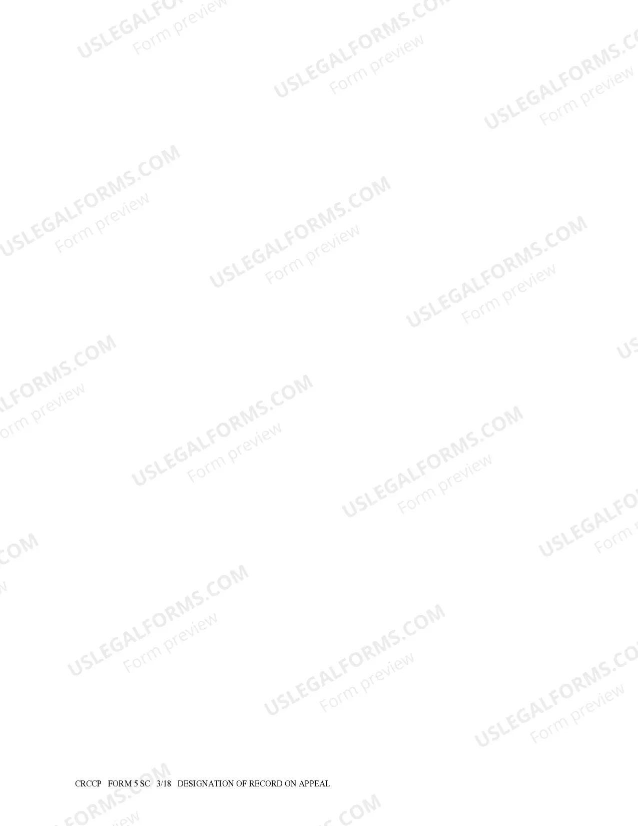 Preview Designation of Transcripts - County Civil Appeal