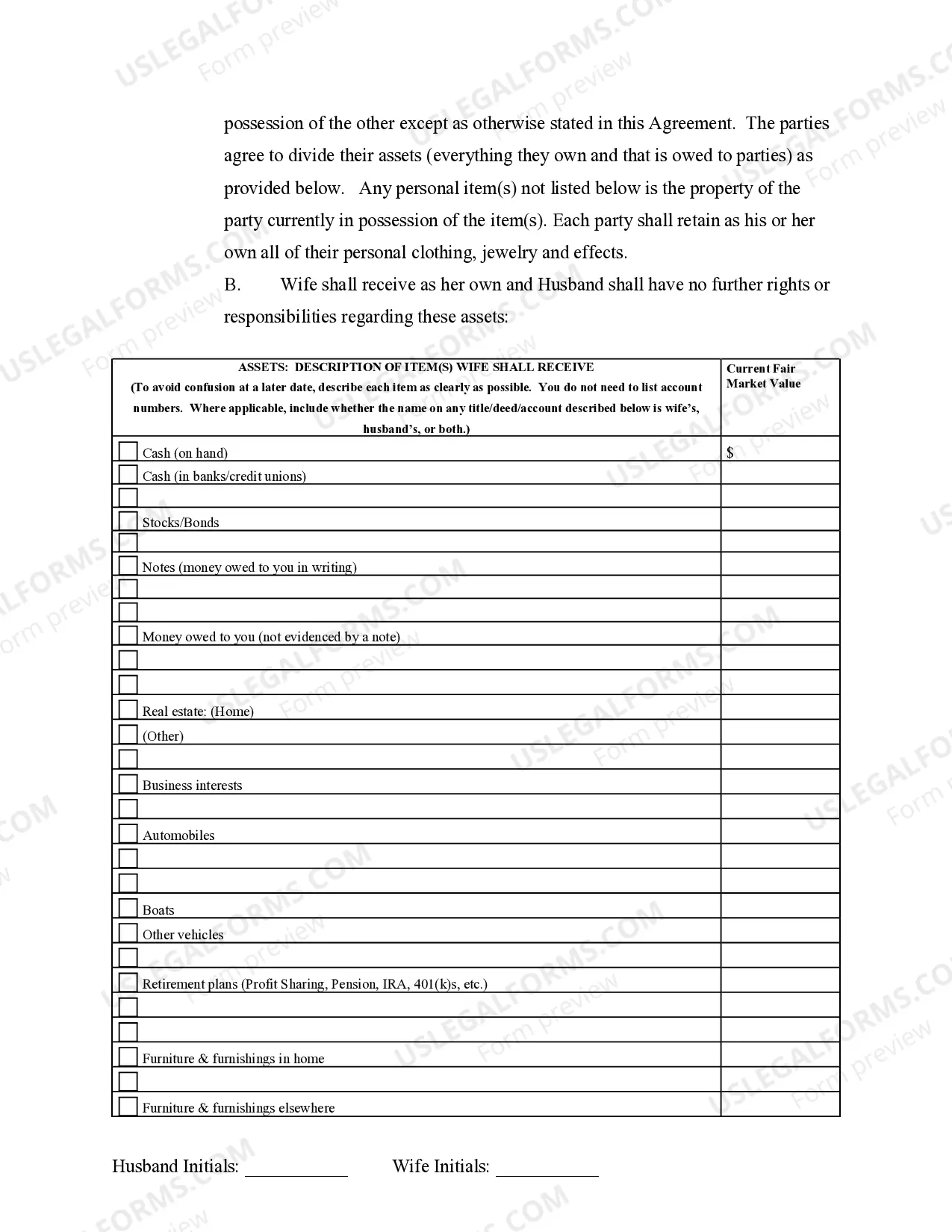 Preview Marital Legal Separation and Property Settlement Agreement Minor Children Parties May have Joint Property or Debts effective Immediately