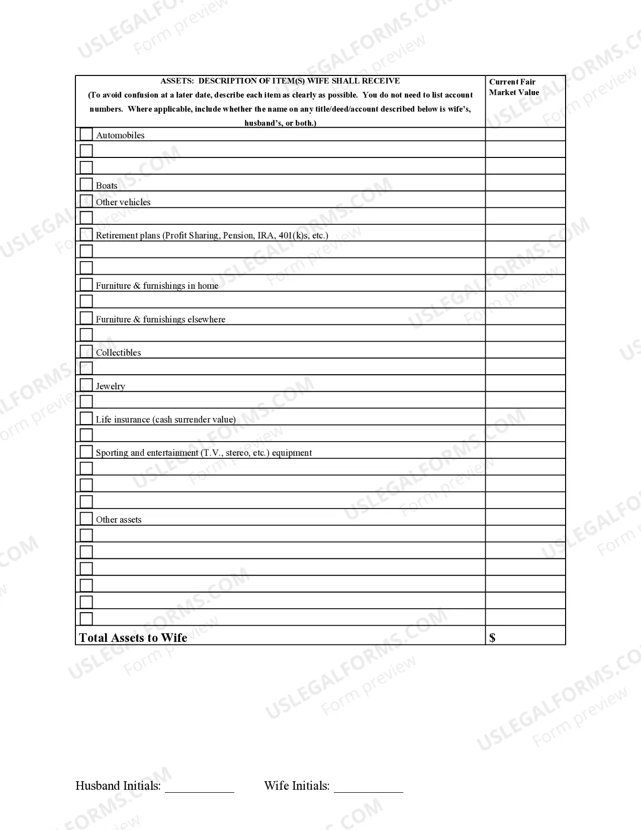 Preview Marital Legal Separation and Property Settlement Agreement where No Children and parties may have Joint Property and / or Debts and Divorce Action Filed