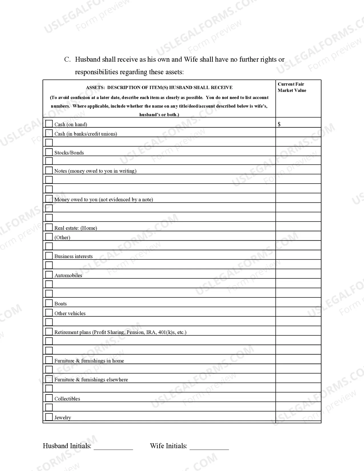 Preview Marital Legal Separation and Property Settlement Agreement where No Children and parties may have Joint Property and / or Debts and Divorce Action Filed