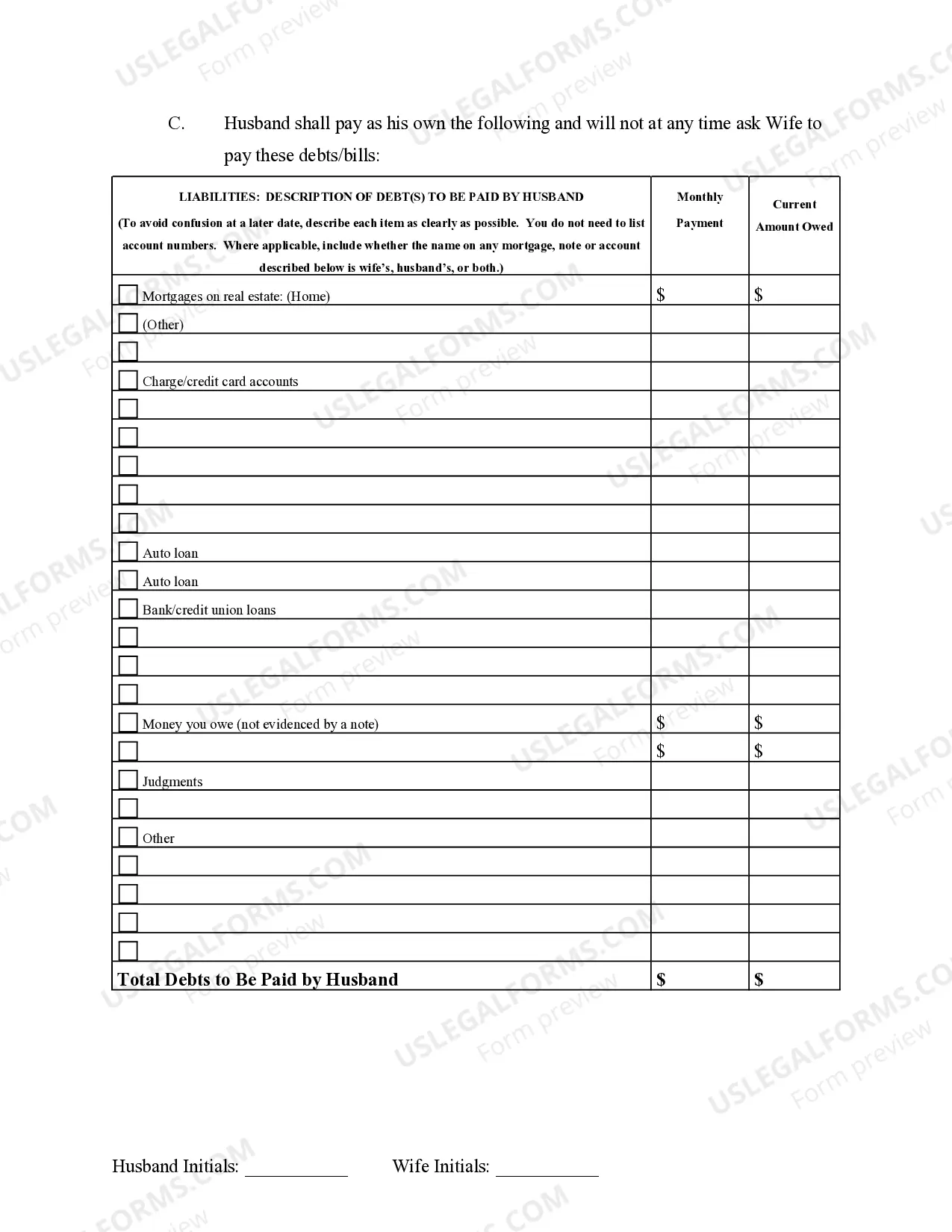 Preview Legal Separation and Property Settlement Agreement with Adult Children - Marital - Parties May have Joint Property or Debts - Effective Immediately