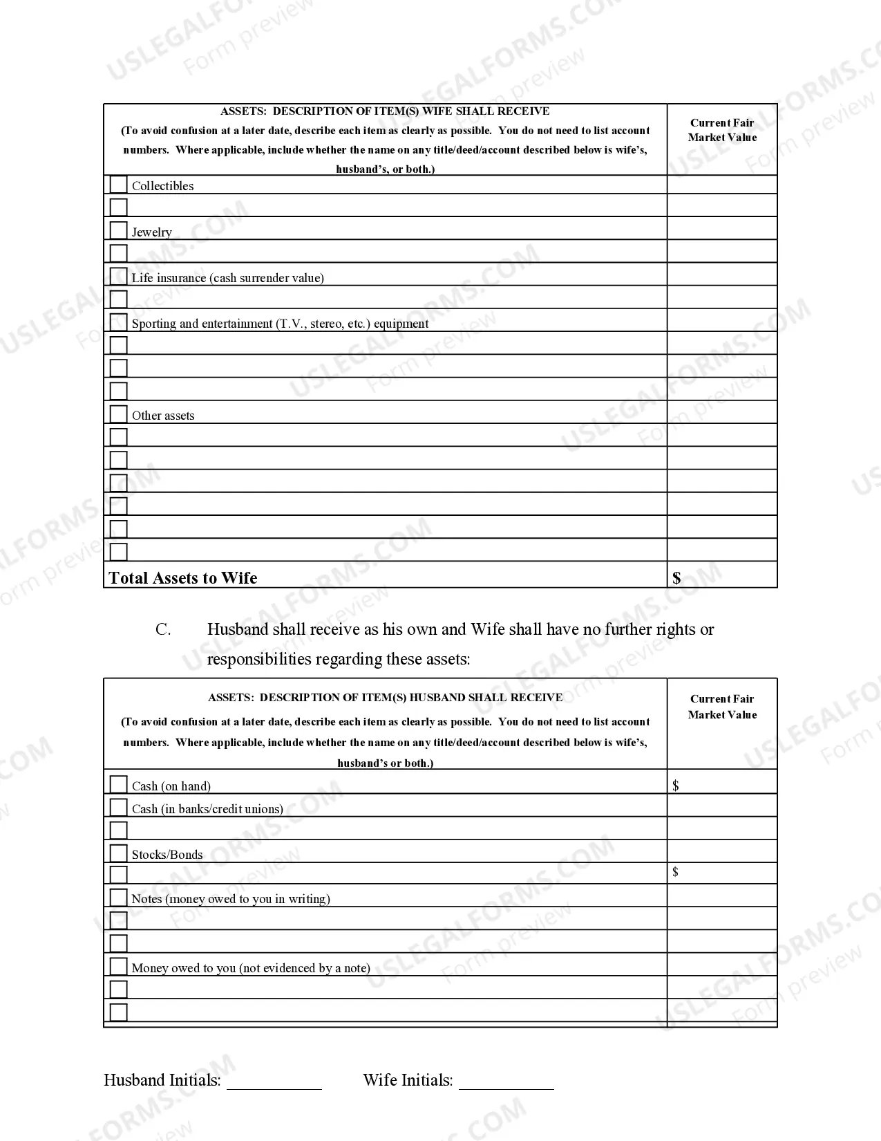 Preview Legal Separation and Property Settlement Agreement with Adult Children - Marital - Parties May have Joint Property or Debts - Effective Immediately