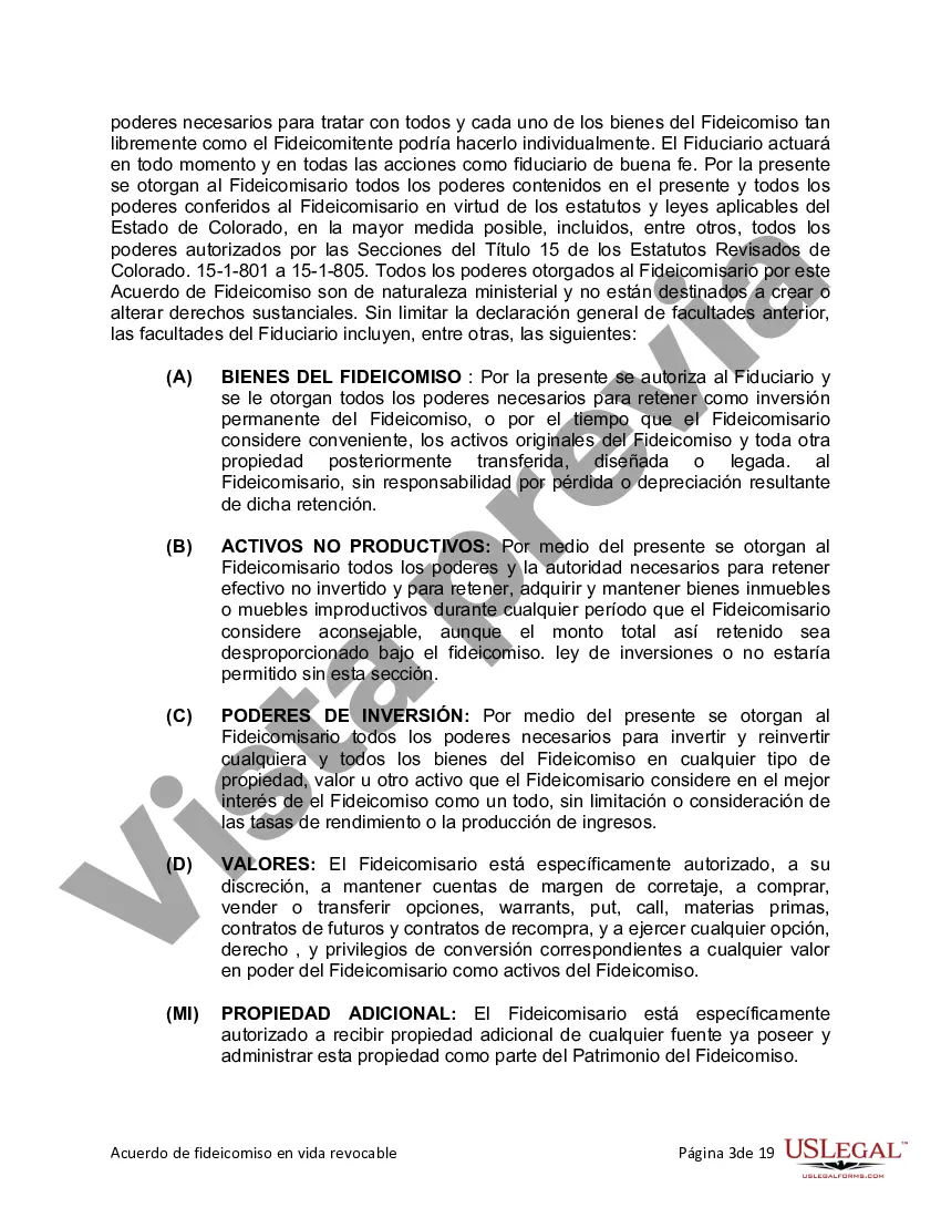 Preview Fideicomiso en vida para esposo y esposa sin hijos
