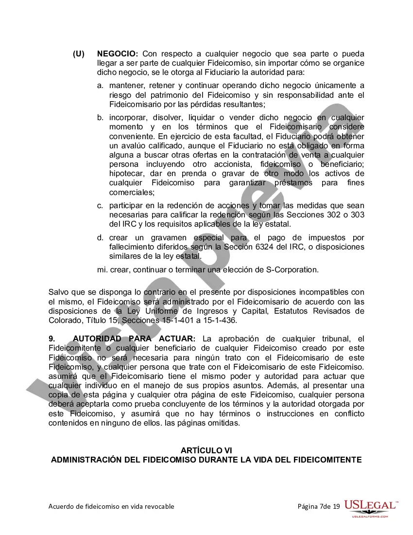 Preview Fideicomiso en vida para esposo y esposa sin hijos