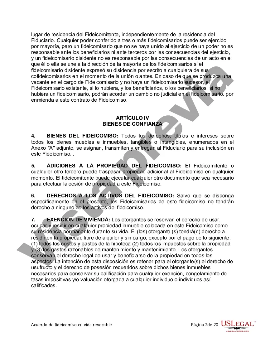 Preview Fideicomiso en vida para persona soltera, divorciada o viuda o viuda con hijos