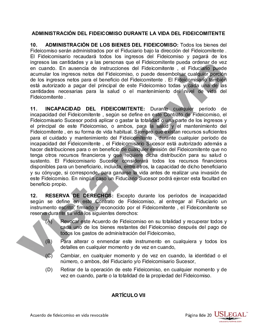 Preview Fideicomiso en vida para persona soltera, divorciada o viuda o viuda con hijos
