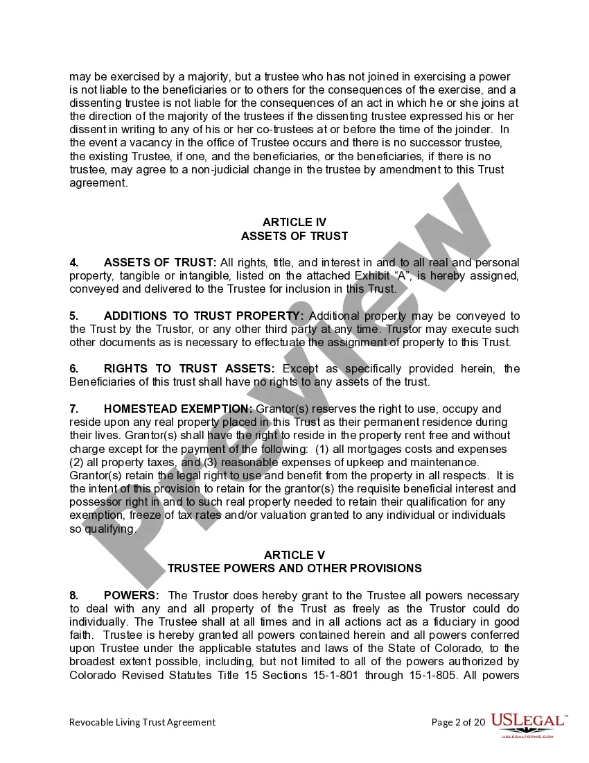 Preview Living Trust for individual, Who is Single, Divorced or Widow or Widower with Children