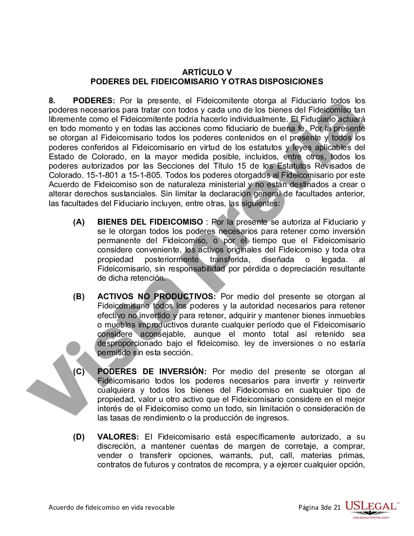 Preview Fideicomiso en vida para esposo y esposa con un hijo