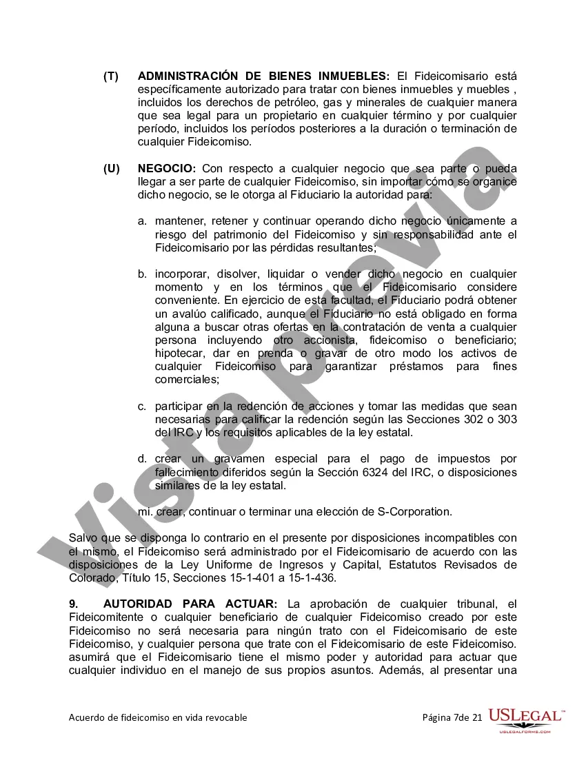 Preview Fideicomiso en vida para esposo y esposa con un hijo