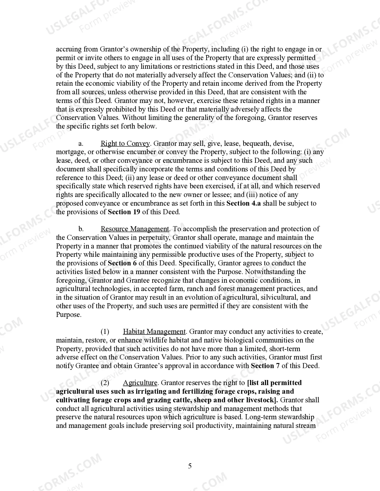 Preview Deed of Conservative Easement