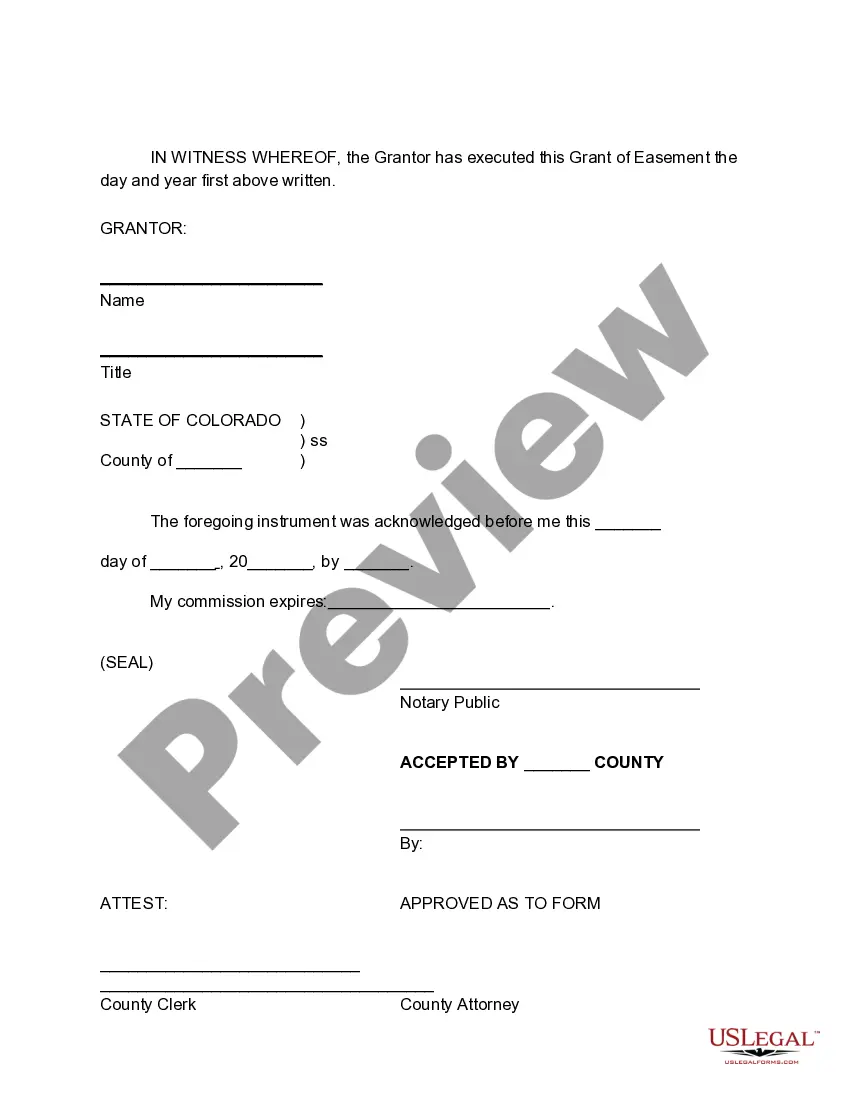 Preview Grant of Emergency Access Easement