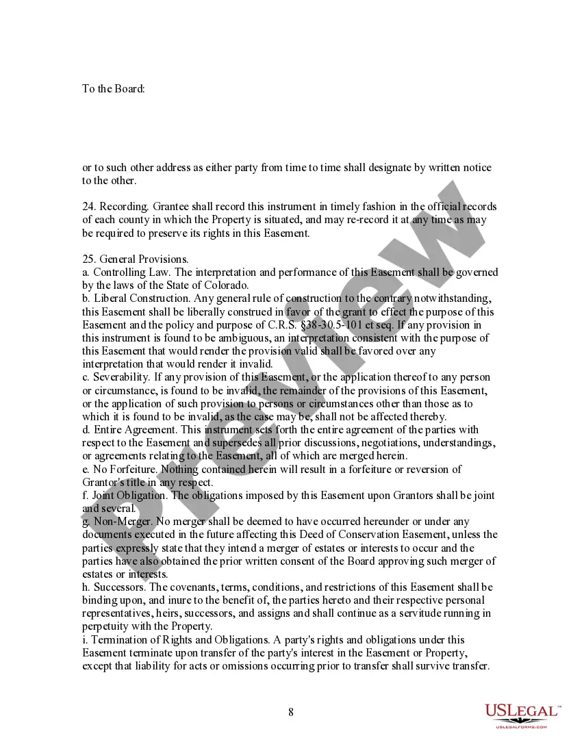 Preview Conservation Easement