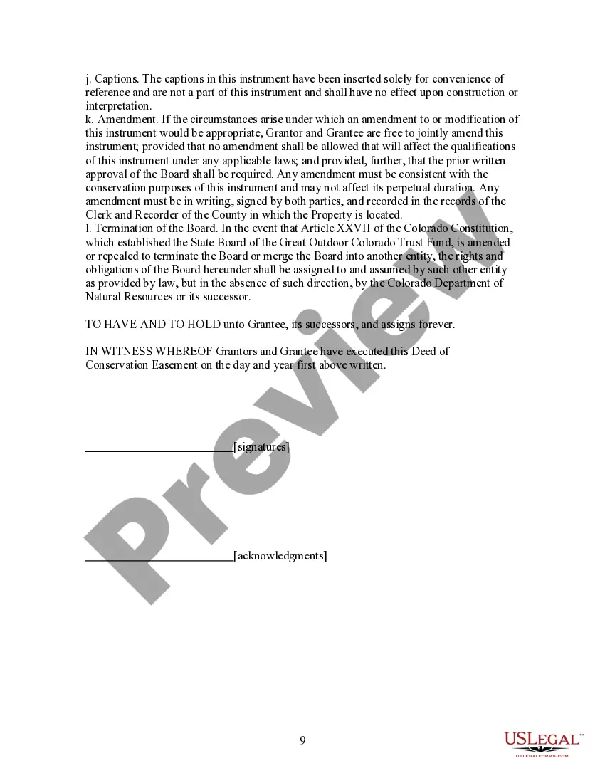 Preview Conservation Easement