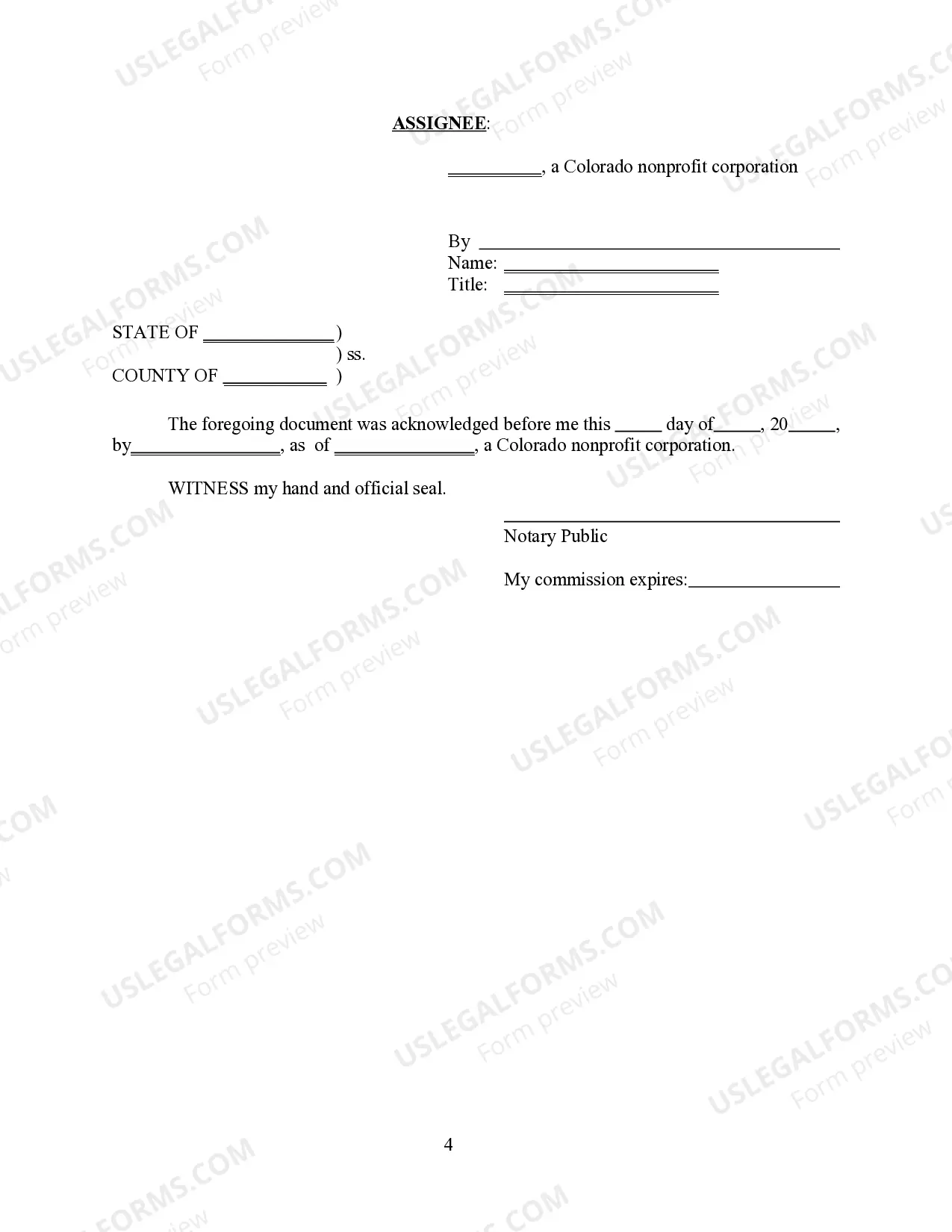 Preview Assignment of Interest in Deed of Conservation Easement