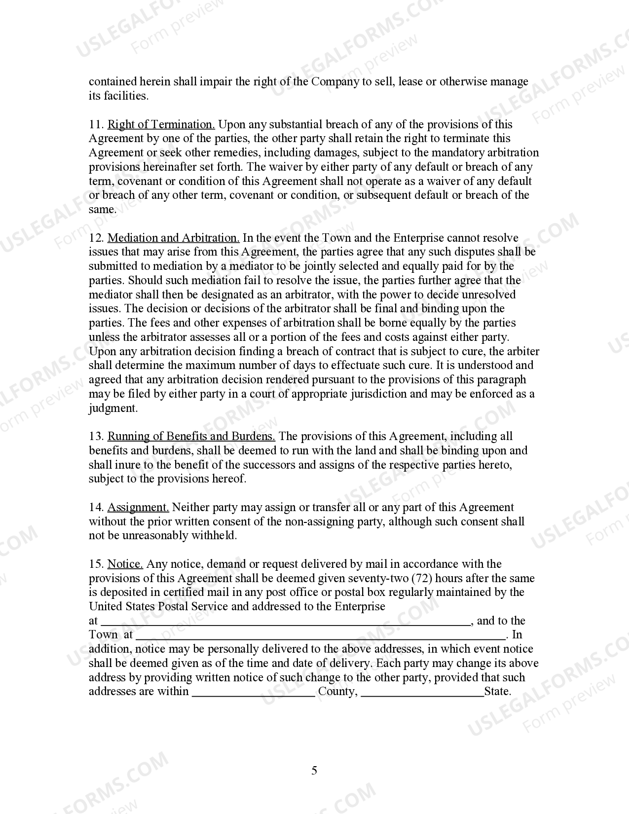 Colorado Perpetual Easement for the Use and Maintenance of a Recreational Trail Easement