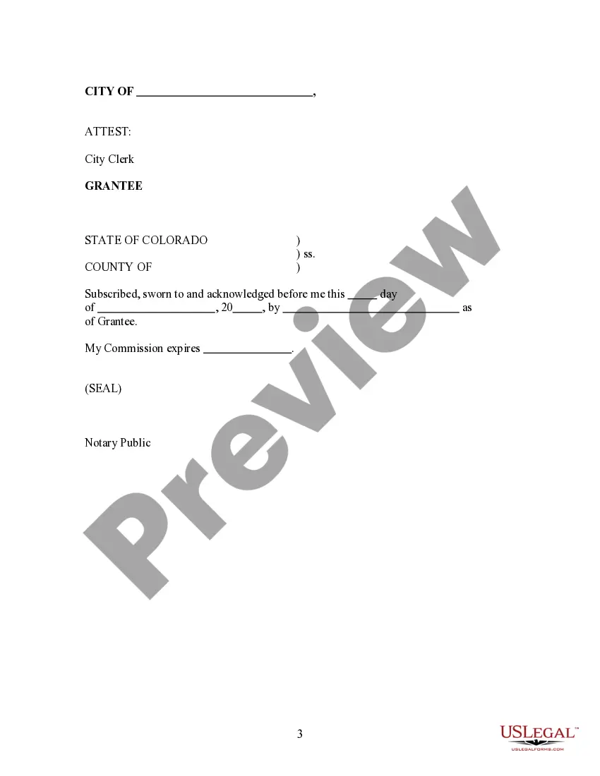 Preview Easement for Communication Facilities
