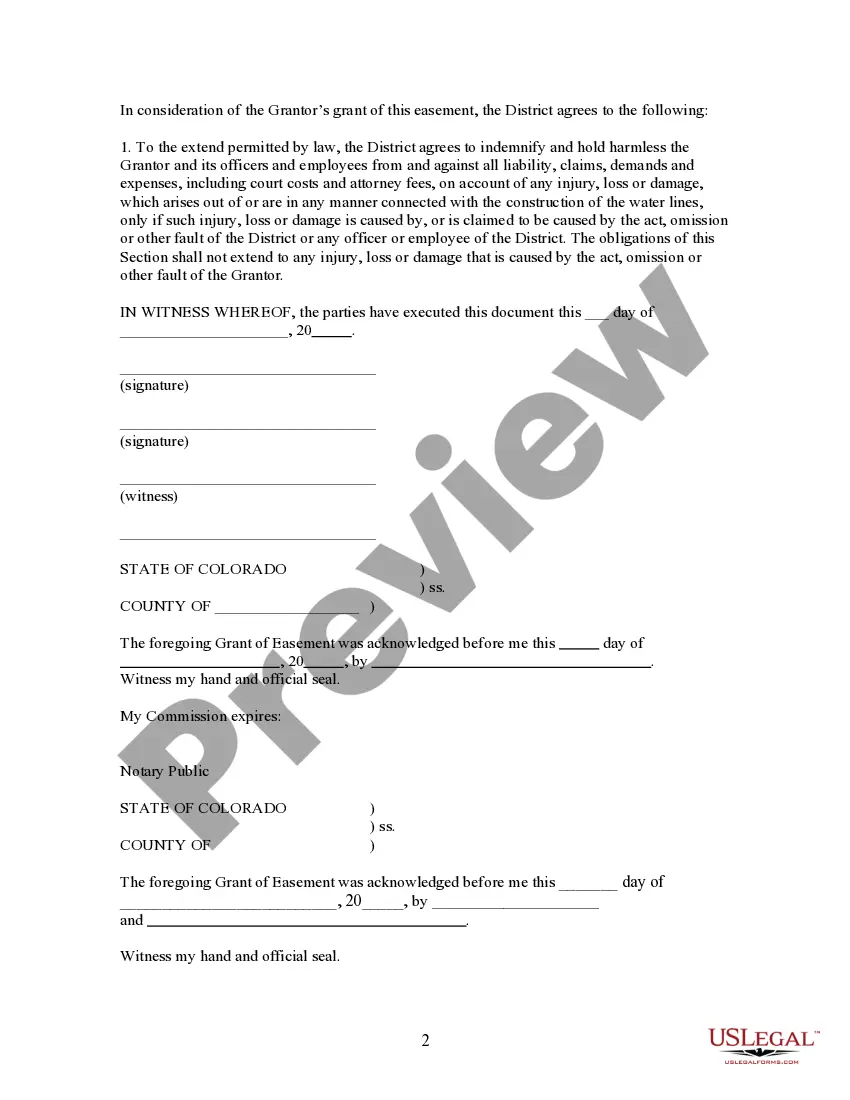 Preview General Grant of Easement with Warranties