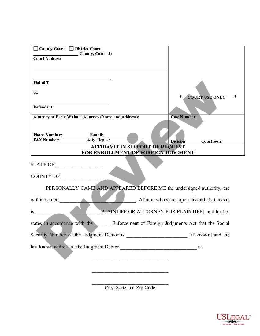 assignment of judgment form colorado