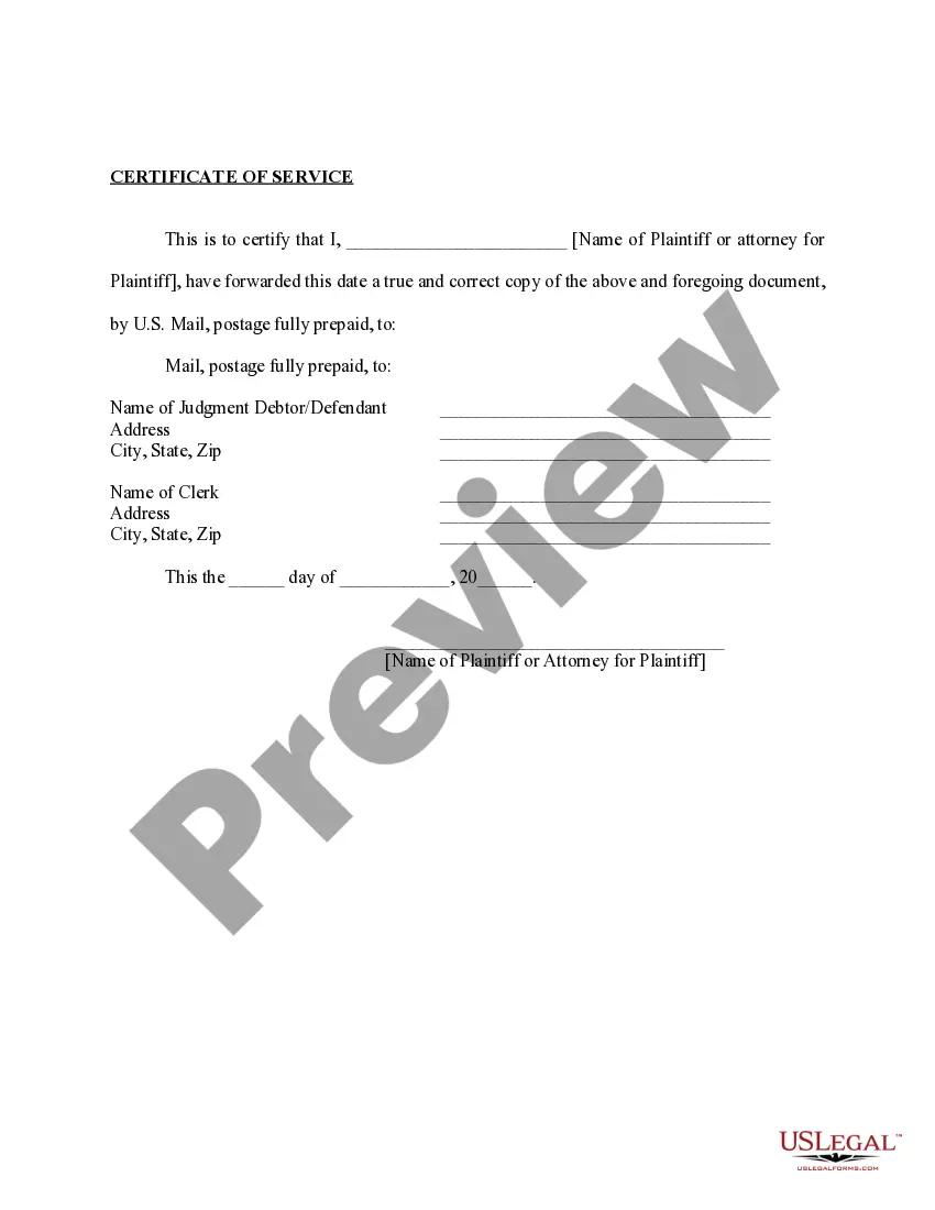 Preview Colorado Foreign Judgment Enrollment