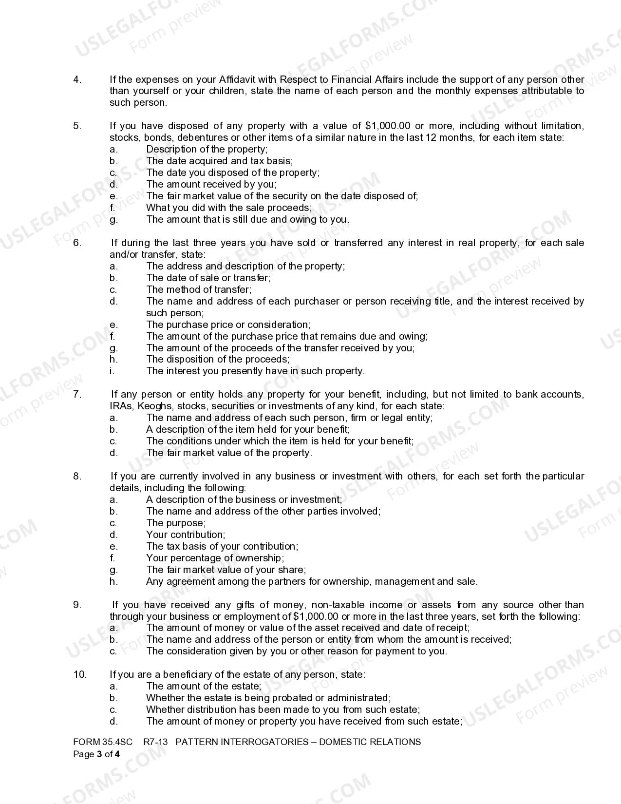 Preview Pattern Request for Production of Documents - Domestic Relations