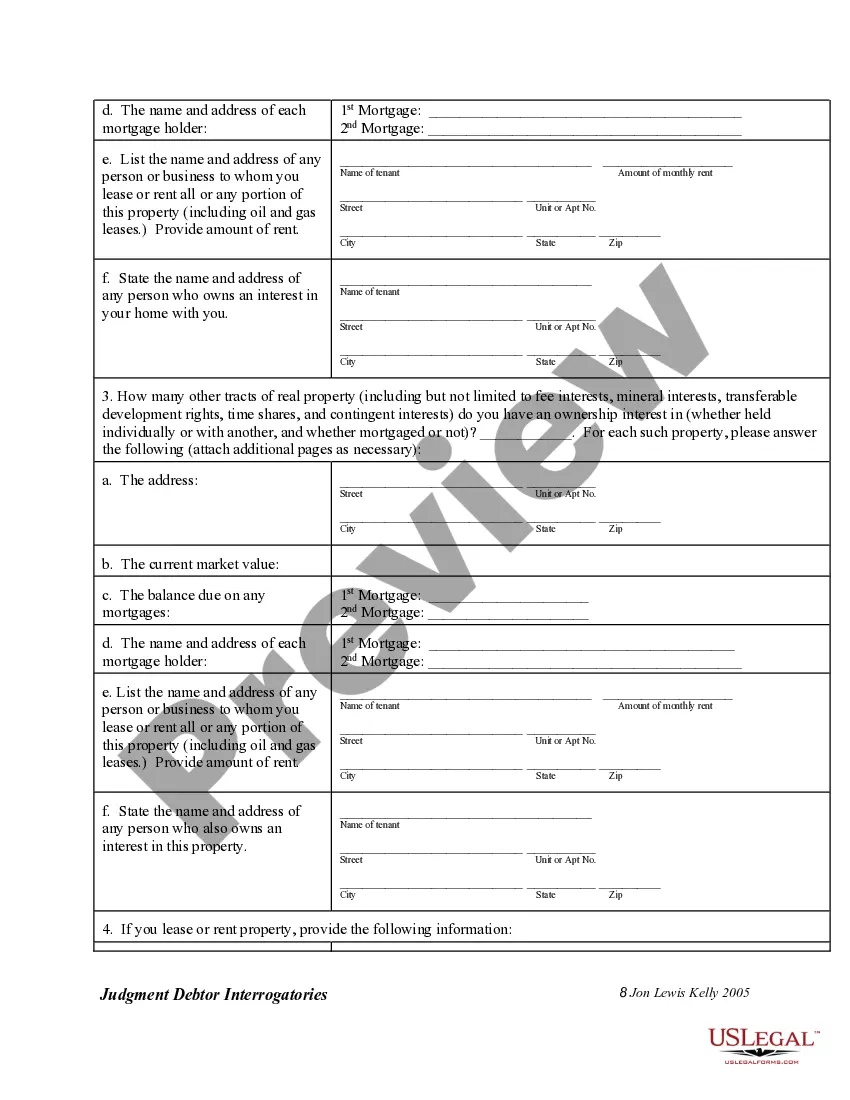 Preview Interrogatories to Judgment Debtor