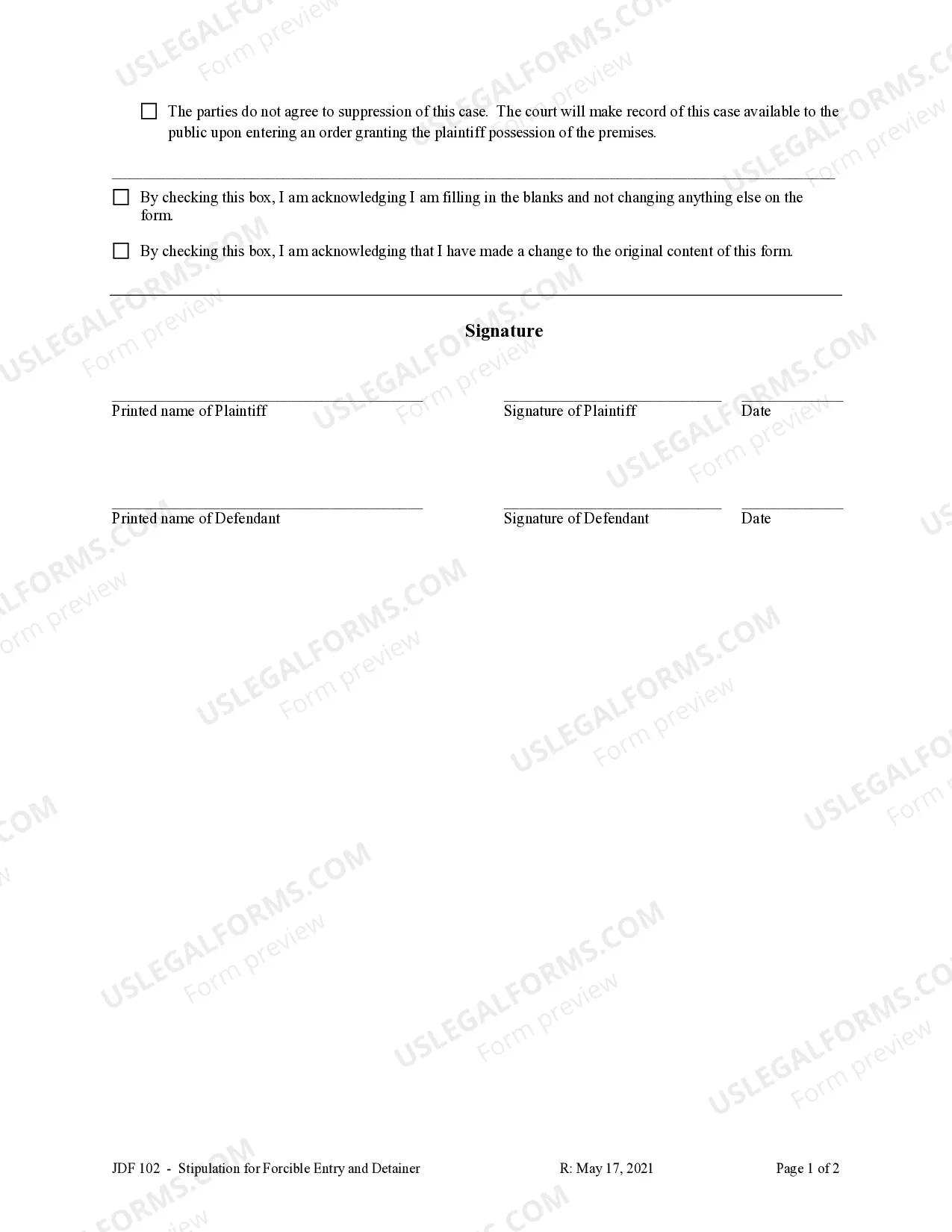 Preview Eviction Summons