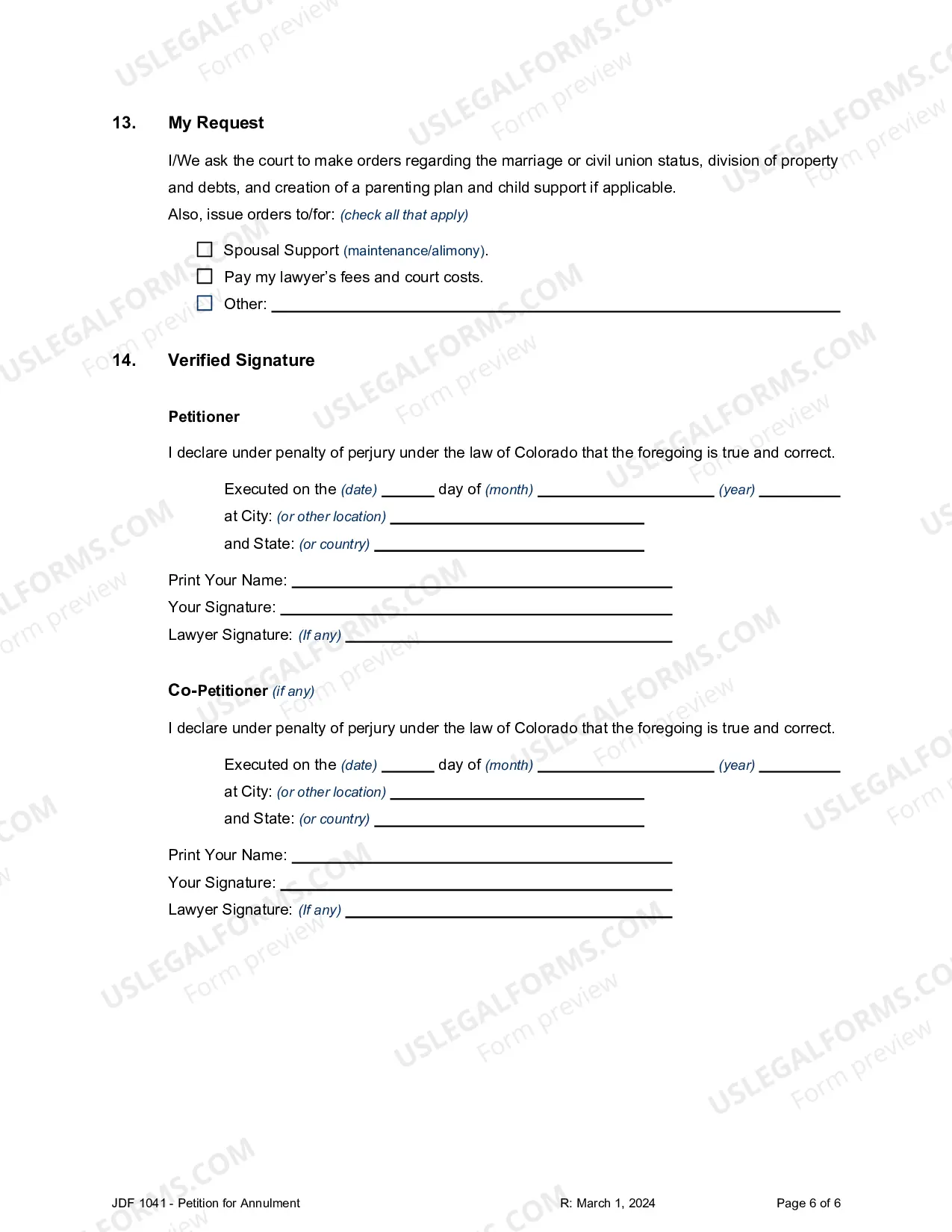 Preview Petition for Annulment - Invalidity