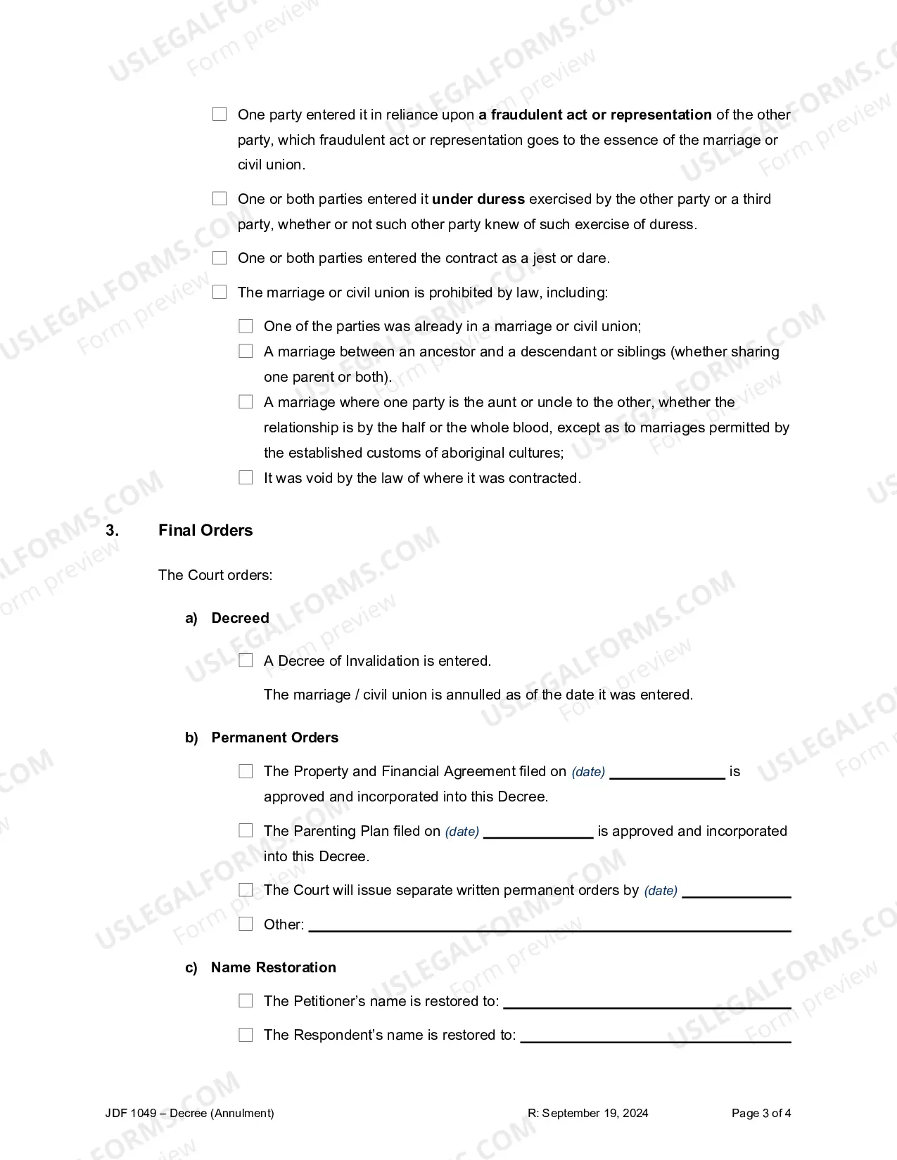 Preview Final Decree - Annulment Invalidity